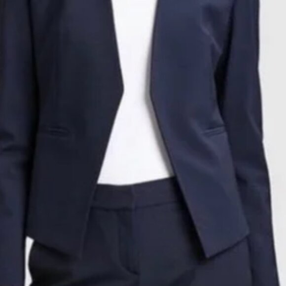 Theory Navy Blue Sevona Profesional Open Blazer